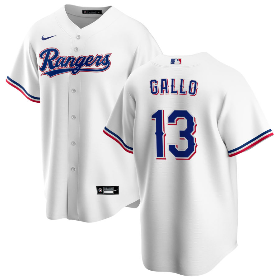 Nike Men #13 Joey Gallo Texas Rangers Baseball Jerseys Sale-White